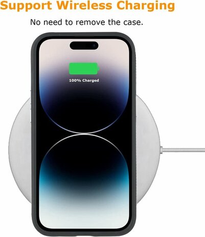 iPhone 14 Pro Zwart - Anti Slip Matte Armor