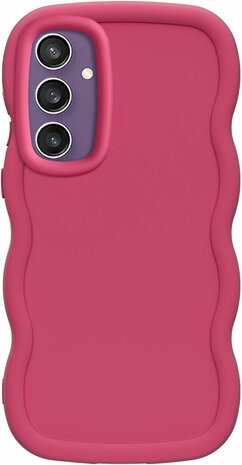 Samsung A16 - Wave Back Cover - Donker Roze