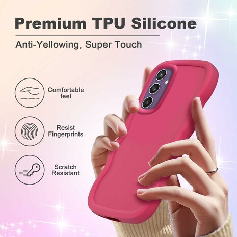 Samsung A16 - Wave Back Cover - Donker Roze