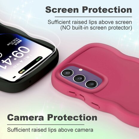 Samsung A16 - Wave Back Cover - Donker Roze