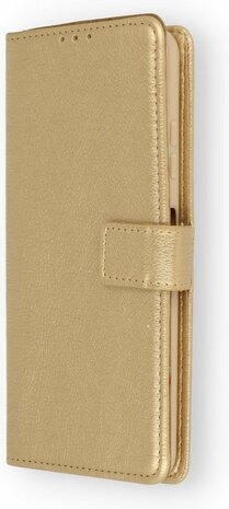 iPhone 13 Pro Max - Book Case &amp; Glas - Goud
