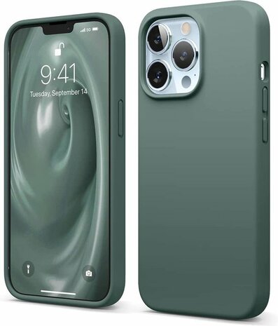 iPhone 13 Pro - Siliconen Back Cover - Groen