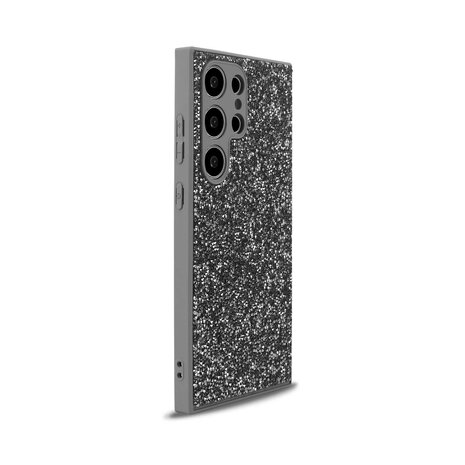 Samsung S25 Ultra - Zilver - Diamant Glitter &amp; 2x Glas