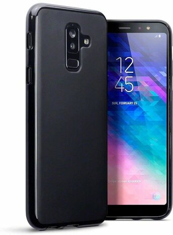 Samsung A6 Plus - Siliconen Back Cover - Zwart