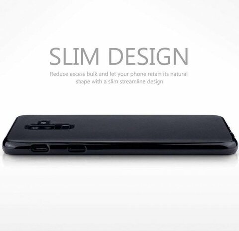 Samsung A6 Plus - Siliconen Back Cover - Zwart