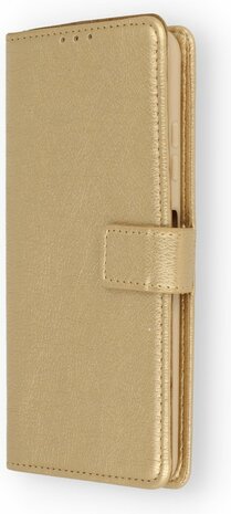 iPhone 14 Pro - Book Case &amp; Glas - Goud