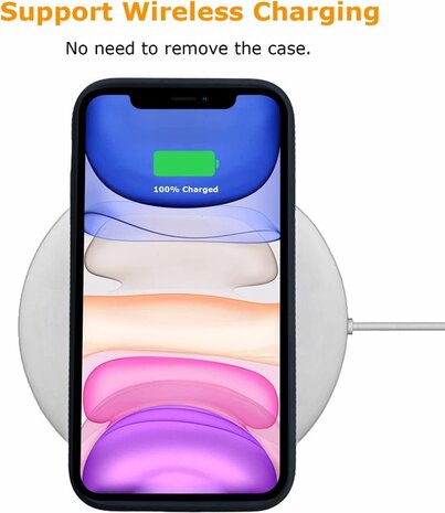 iPhone 11 Zwart - Anti Slip Matte Armor