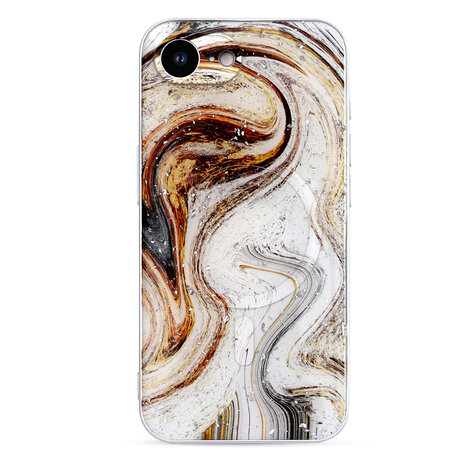 iPhone 16e - Wit - Marmer MagSafe Back Cover