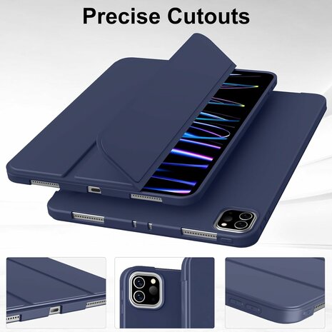 iPad Air (13 inch 2024 &amp; 2025) - Blauw - Smart Cover