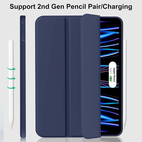 iPad Air (13 inch 2024 &amp; 2025) - Blauw - Smart Cover