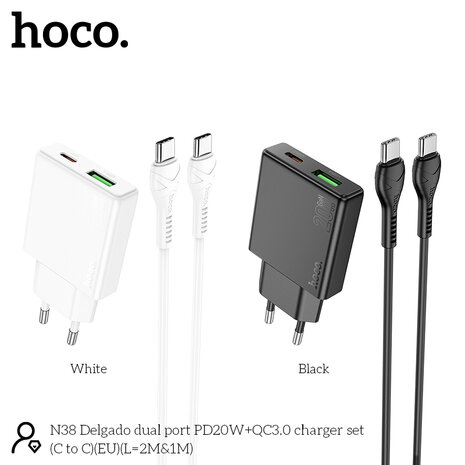Nokia - Type C Kabel &amp; Stekker (N28) - 20W - Zwart