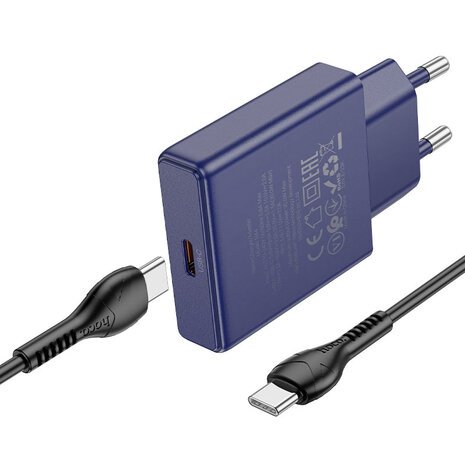 Nintendo Switch - 1m Type C &amp; Stekker (N44) - 30W - Titanium Blue