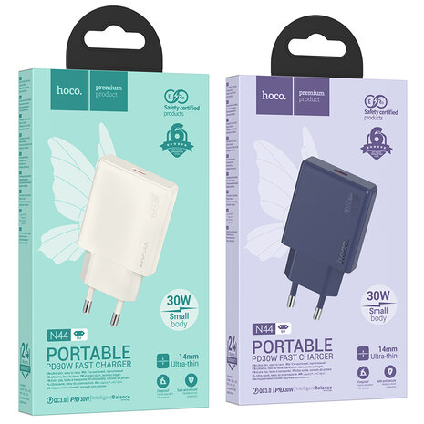 Samsung A32 - 1m Type C &amp; Stekker (N44) - 30W - Titanium Blue