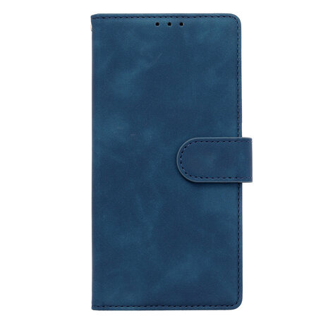 iPhone 16e - Suide Book Case &amp; Glas - Blauw