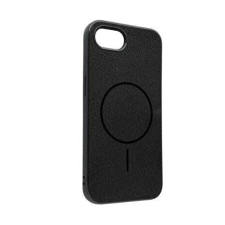 iPhone 16e - Midnight Black - Glitter Siliconen MagSafe Back Cover