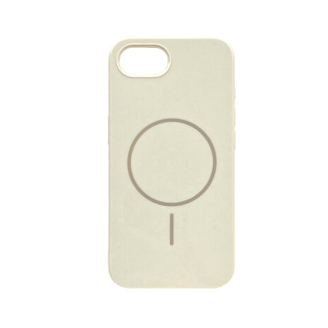 iPhone 16e - Almond Beige - Glitter Siliconen MagSafe Back Cover