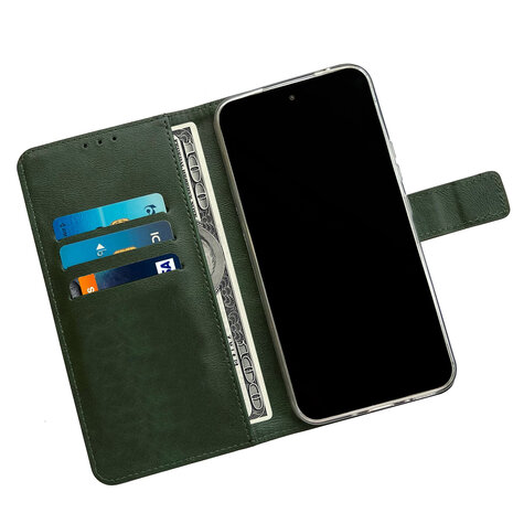 Samsung A36 - Book Case &amp; Glas - Groen