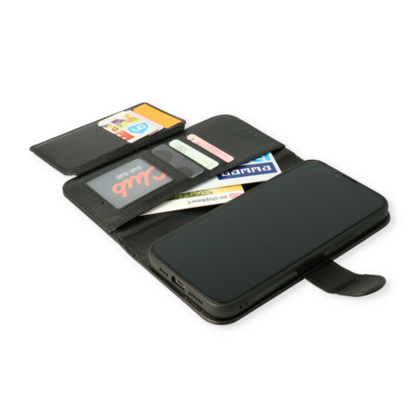 iPhone 16e - Zwart - 2 in 1 HQ Book Case met Extra Vakken