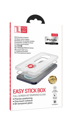 iPhone 14 Pro Max Screenprotector met applicator - Volledig Dekkend Glas