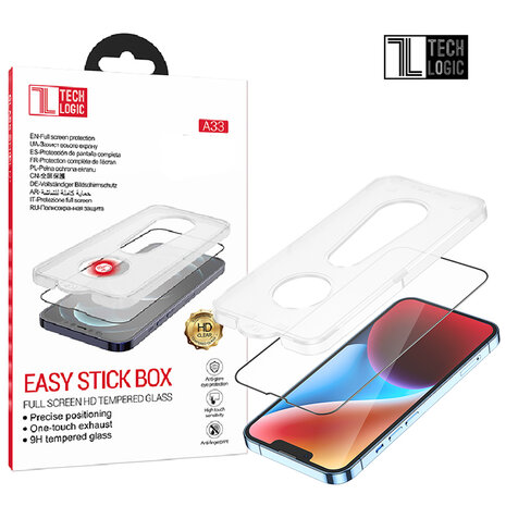 iPhone 13 Screenprotector met applicator - Volledig Dekkend Glas
