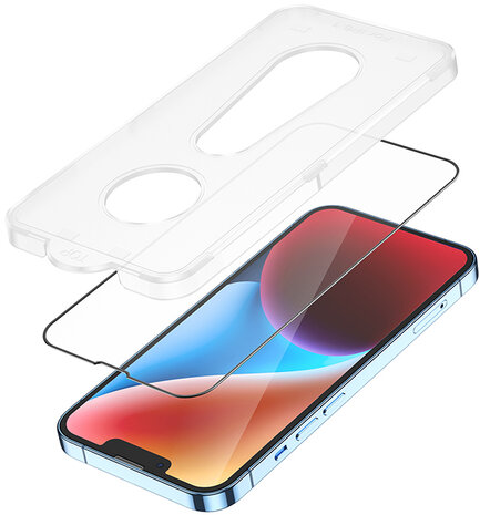 iPhone 13 Screenprotector met applicator - Volledig Dekkend Glas