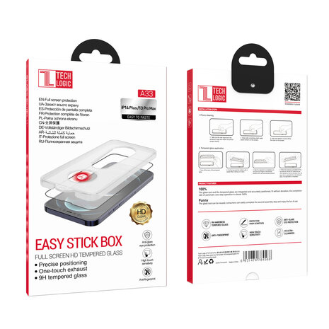 iPhone 14 Plus Screenprotector met applicator - Volledig Dekkend Glas
