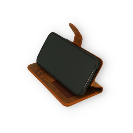 iPhone 12 Pro Max Bruin - Lederen Book Case