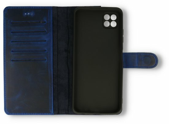 Samsung A22 5G Blauw - Lederen Book Case