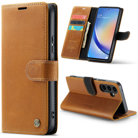 Samsung A54 5G Sienna Brown - Lederen Book Case