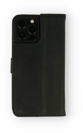 iPhone 13 Pro Max Zwart - Lederen Book Case