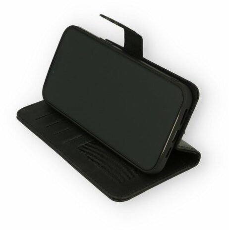iPhone 13 Pro Max Zwart - Lederen Book Case