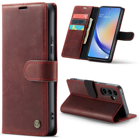 Samsung A54 5G Crimson Red - Lederen Book Case