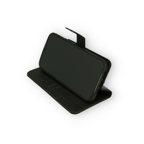 iPhone 12 Pro Max Zwart - Lederen Book Case