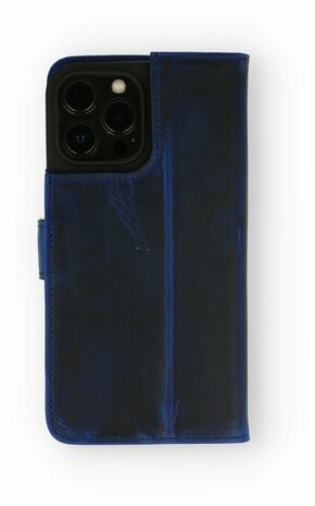 iPhone 13 Pro Max Blauw - Lederen Book Case