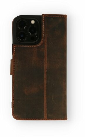 iPhone 13 Pro Donker Bruin - Lederen Book Case