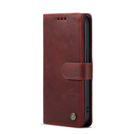 iPhone 15 Pro Max Rood - Lederen Book Case
