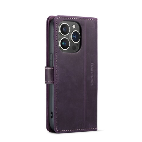 iPhone 14 Pro Max Paars - Lederen Book Case