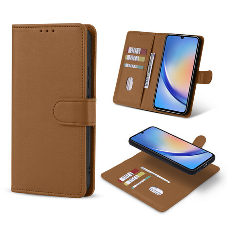 Samsung A15 5G - Bruin - 2 in 1 Book Case