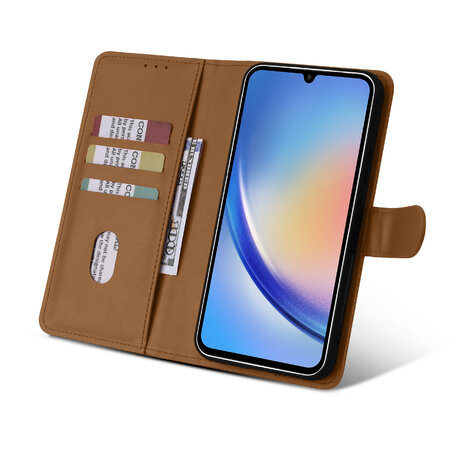 Samsung A15 5G - Bruin - 2 in 1 Book Case
