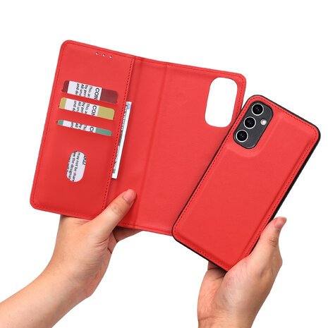 Samsung A15 5G - Rood - 2 in 1 Book Case