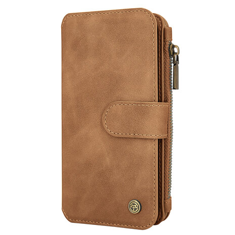 Samsung A15 - Sienna Brown - 2 in 1 Book Case met Rits