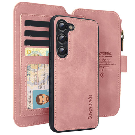 Samsung A15 - Pale Pink - 2 in 1 Book Case met Rits