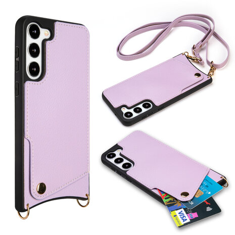 Samsung S23 Paars - Back Cover met Bandje