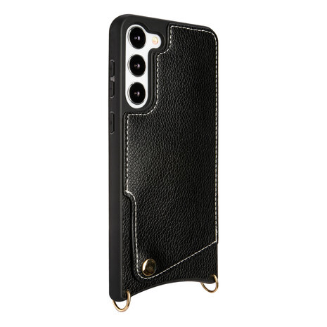 Samsung S23 Zwart - Back Cover met Bandje