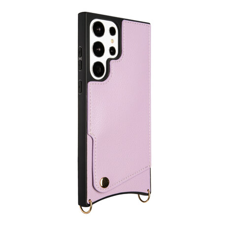 Samsung S23 Ultra Paars - Back Cover met Bandje