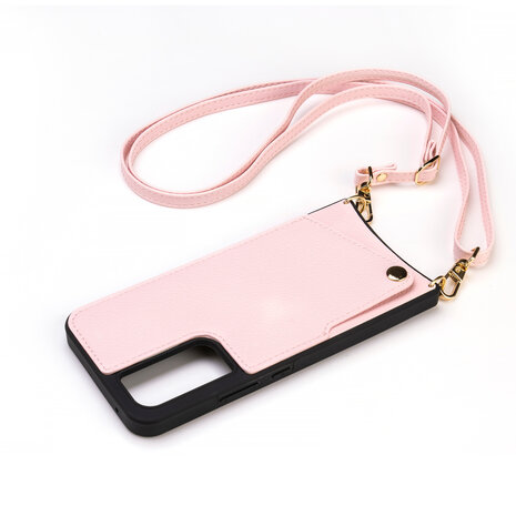 Samsung A34 Roze - Back Cover met Bandje