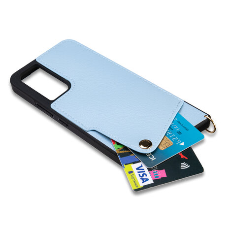 Samsung A54 Blauw - Back Cover met Bandje