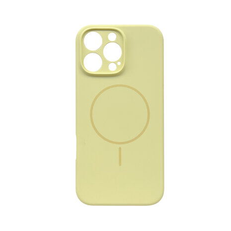 iPhone 16 Pro Max - Geel - Zachte MagSafe Liquid Case