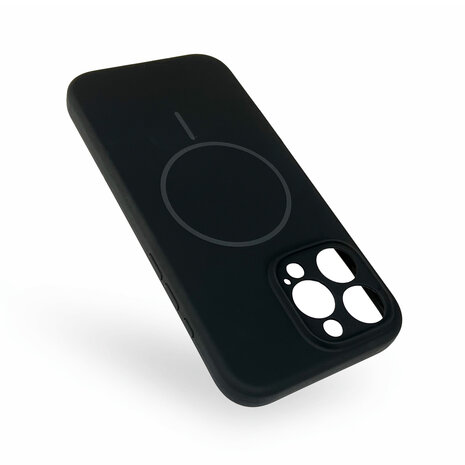 iPhone 16 Pro Max - Zwart - Zachte MagSafe Liquid Case