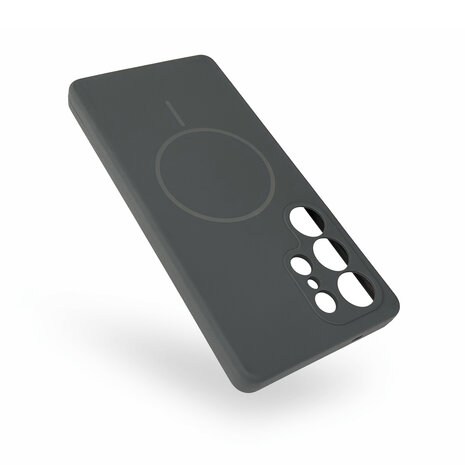 Samsung S25 Ultra - Grijs - Zachte MagSafe Liquid Case